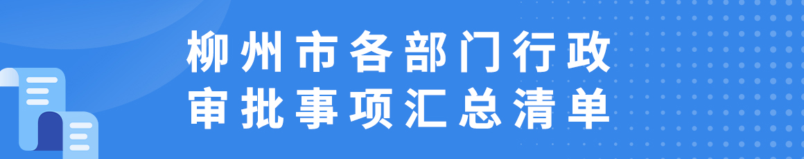 柳州市各部门行政审批事项汇总清单